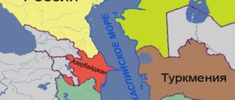 Карта Каспия